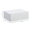 Set 2 Comodini Sospesi in Legno, Design Moderno, 40x30x15cm - Bianco LK6831-481WTLK6