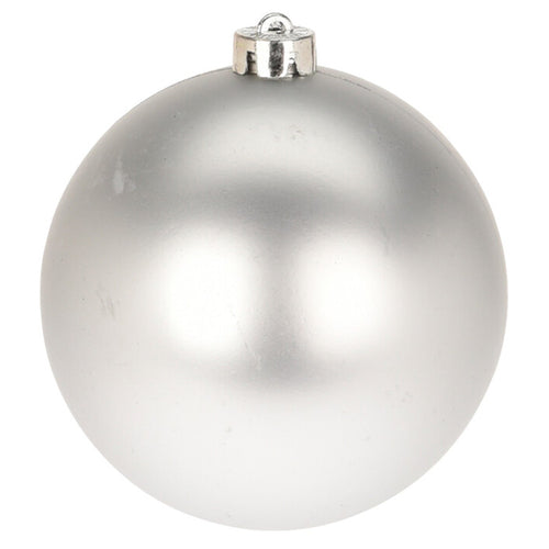 Palline per albero di Natale decorato, in Polipropilene, color Argento, da Ø 14 cm, 12 pezzi