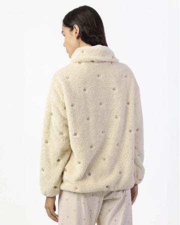 Admas Vestaglia Corta da donna invernale in pile shearling con cerniera 67305 2511S29