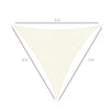 Tenda a Vela Triangolare Parasole in HDPE per Spazi Esterni, 3x3x3 m, Crema Bianco Avorio ZX201-0617ZX2