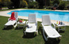 Lettino in resina Bianco impilabile Zanzibar da Mare e Piscina 190 cm