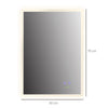 Specchio Bagno con Luce LED, Funzione Anti-Appannamento e Tasti Touch, 70x50cm, Argento RT4834-390V90RT4