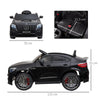 Macchina Elettrica per Bambini 3-5 Anni Mercedes con Cintura di Sicurezza e Telecomando, Nero GH2370-074V90BKGH2