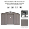 casetta utensili attrezzi esterno giardino casa armadio capanno box deposito 277x195x192cm, Grigia KT4845-031GYKT4