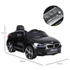 Macchina Auto Elettrica 6 V con Telecomando per Bambini PP 106 x 64 x 51 cm Nero FJ5370-067FJ5