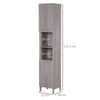 Colonna Bagno in MDF con 2 Armadietti e 2 Ripiani Aperti, 30x32x172.5 cm, color Legno VG3834-212VG3