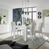 Tavolo Gliese con gambe e piano in MDF, design moderno, per arredo interno 137/185 x 90 h 76 cm