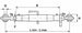 Terzo punto Top meccanico cat. I - II M30x3 con tubo lunghezza 270mm