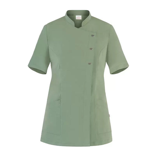 Casacca Greta Verde Oliva Casacca Donna Manica Corta Medicale Estetica Acconciature Infermiera