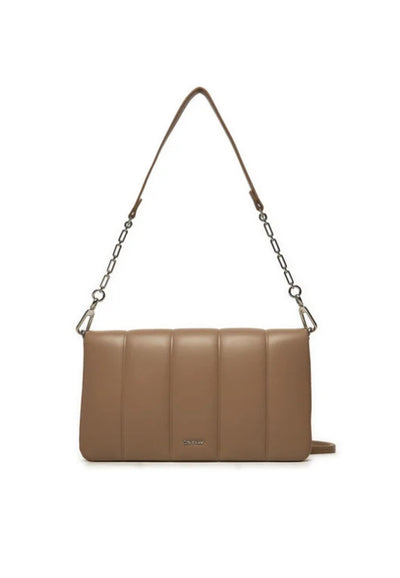 calvin klein BORSA LINE QUILT SHOULDER BAG da donna