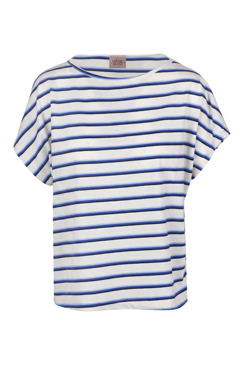 MeME ROAD Meme Road - T-shirt - 470257 - Panna/Blu da donna