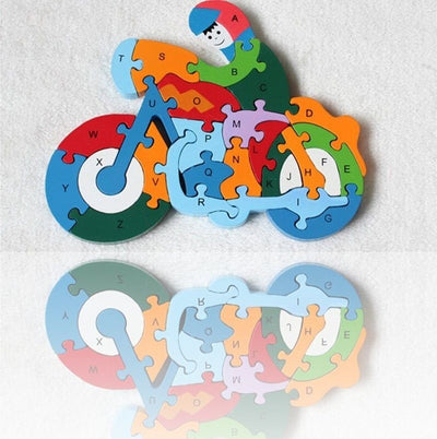 3d Puzzle Legno Forma Di Moto Educativo Lettere Numeri Bambini Imparare Giochi Didattici Trade Shop italia - Napoli, Commerciovirtuoso.it