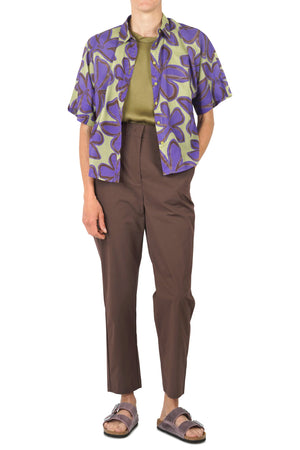 NIU - Camicia - 450214 - Verde/Viola da donna