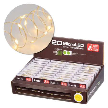 Catena lineare microled professionale per interno ed esterno Ø1,5 mm