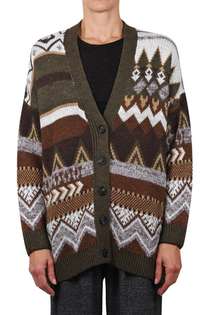 LA FEMME BLANCHE La Femme Blanche - Cardigan - 461501 - Fantasia verdone da donna