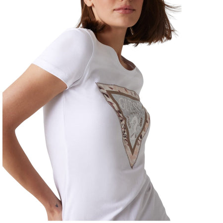 Guess t-shirt bianca Cheeta W5RI22 J1314 G011 T-shirt Guess