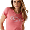 Guess t-shirt rosa logo con strass W5YI05J1314A60R
