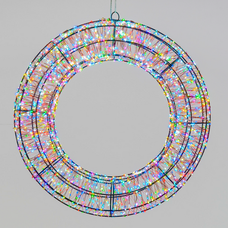 Corona di Natale luminosa a luce calda con effetto "Flashled Diamond" decorazione natalizia