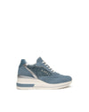 NeroGiardini Donna Sneakers da donna in pelle, tessuto e materiale tecnico