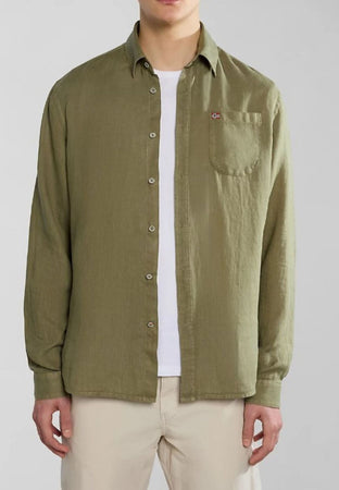 NAPAPIJRI CAMICIA G-LINEN LS da uomo