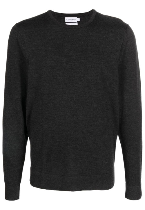calvin klein MAGLIONE SUPERIOR WOOL CREW NECK SWEATER da uomo
