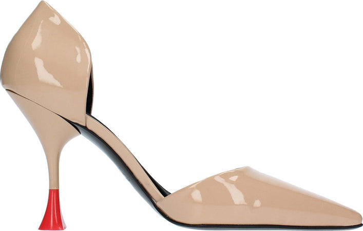 3JUIN-Scarpe-con-Tacco-Beige-da-donna