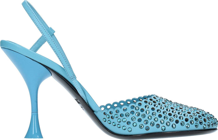 3JUIN-Scarpe-con-Tacco-Celeste-da-donna