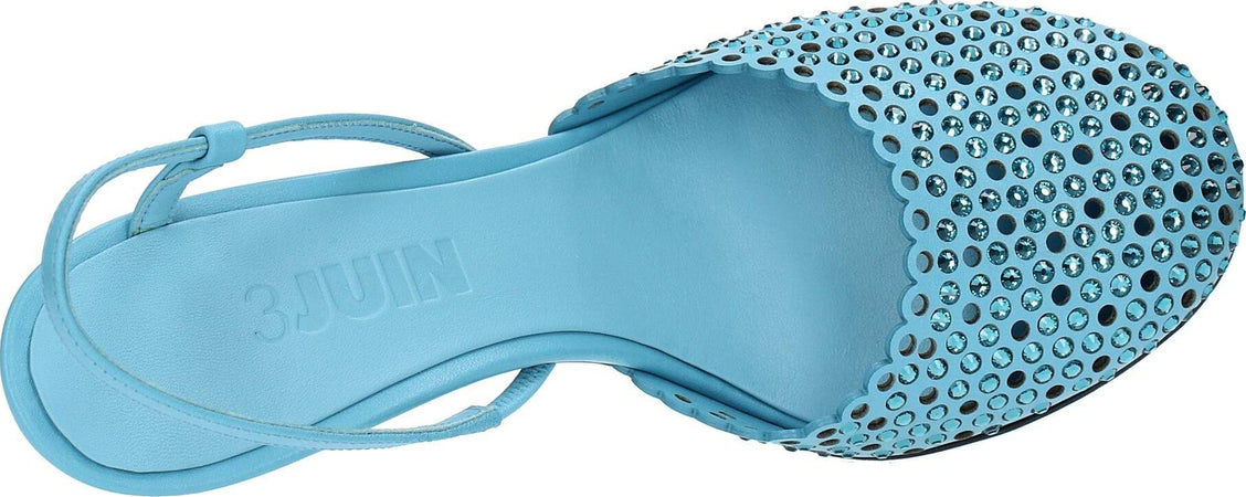 3JUIN-Scarpe-con-Tacco-Celeste-da-donna