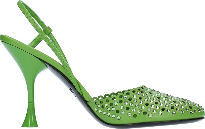 3JUIN-Scarpe-con-Tacco-Verde-da-donna