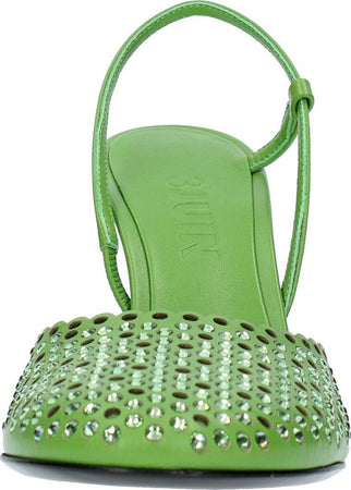 3JUIN-Scarpe-con-Tacco-Verde-da-donna
