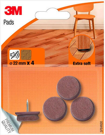 3M---4-FELTRINI-IN-LANA-ULTRA-MORBIDI-CON-CHIODO-D.-22mm