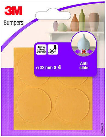 3M---4-PARACOLPI-PROTETTIVI-ANTI-SLITTAMENTO-FINI-D-33MM***