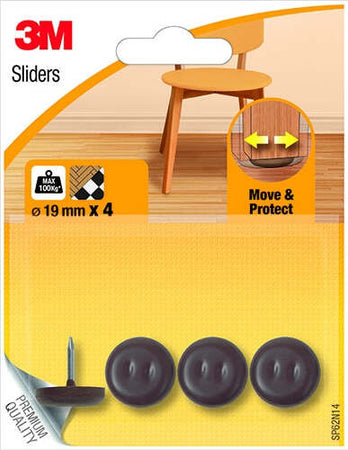 3M---4-PATTINI-PROTETTIVI-CLASSICI-CON-CHIODO-D.19-MM***