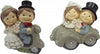 3pz-Calamita-6cm-Sposi-Auto-Vespa-Magnete-Ceramica-Bomboniera-Matrimonio-Segnaposto