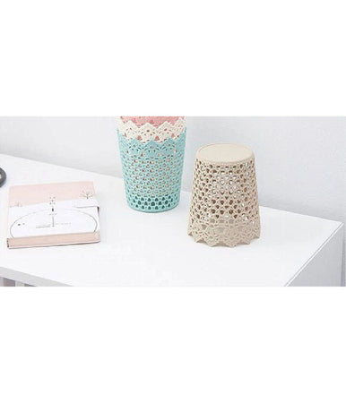 3pz Cestino Portaoggetti Organizzatore Casa Cesto In Plastica ø10.3x12.5cm 79476