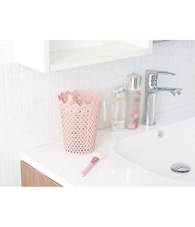 3pz Cestino Portaoggetti Organizzatore Casa Cesto In Plastica ø10.3x12.5cm 79476