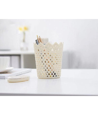 3pz Cestino Portaoggetti Organizzatore Casa Cesto In Plastica ø10.3x12.5cm 79476