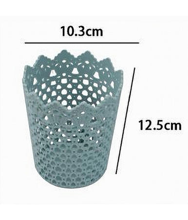 3pz Cestino Portaoggetti Organizzatore Casa Cesto In Plastica ø10.3x12.5cm 79476