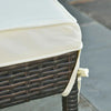 3pz-Componibile-2-Lettino-Prendisole-da-Giardino-(60-x-195-x-86cm)-e-1-Tavolino-(121-x-40-x-50cm)-Rattan-con-Materassini,-Marrone-e-Bianco-Crema-862-022BN