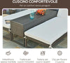 3pz-Componibile-2-Lettino-Prendisole-da-Giardino-(60-x-195-x-86cm)-e-1-Tavolino-(121-x-40-x-50cm)-Rattan-con-Materassini,-Marrone-e-Bianco-Crema-862-022BN