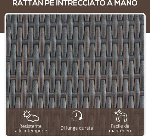 3pz-Componibile-2-Lettino-Prendisole-da-Giardino-(60-x-195-x-86cm)-e-1-Tavolino-(121-x-40-x-50cm)-Rattan-con-Materassini,-Marrone-e-Bianco-Crema-862-022BN