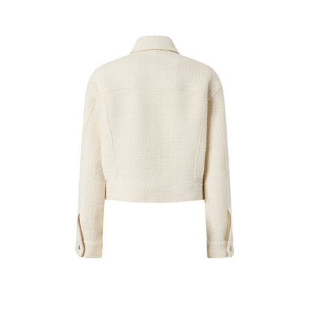 Pinko piumini donna pinko - gelato giubbino tweed - bianco da donna