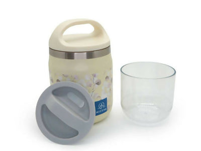 MIZU BABY - Yume Food 2 in 1 - Thermos pappa 600 ml, colore talco, contenitore termico per alimenti e pappe