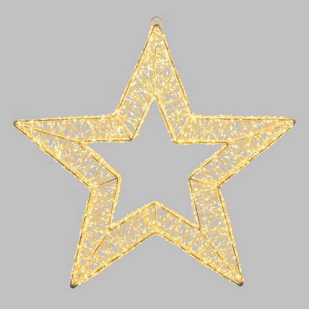 Stella Bianca 3D , microled bianco caldo e freddo, uso interno