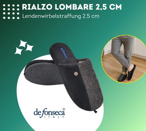 de fonseca Savoia Ciabatte Uomo Invernali da Casa, Pantofole Chiuse e Calde, Produzione Artigianale