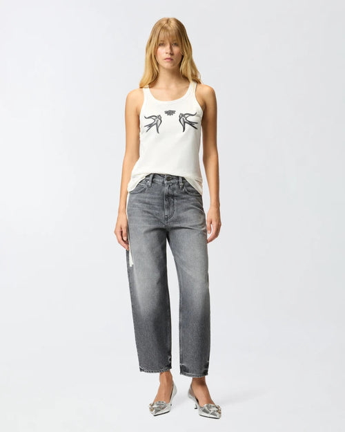 Pinko ESTELLE EGG MOONLIGHT GRAY DENIM FW25 da donna
