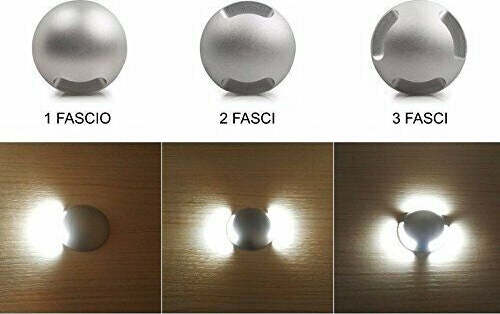 3W-Faretto-Incasso-LED-12V-24V-Segnapasso-Carrabile-Radente-1-Fascio-Esterno-IP67