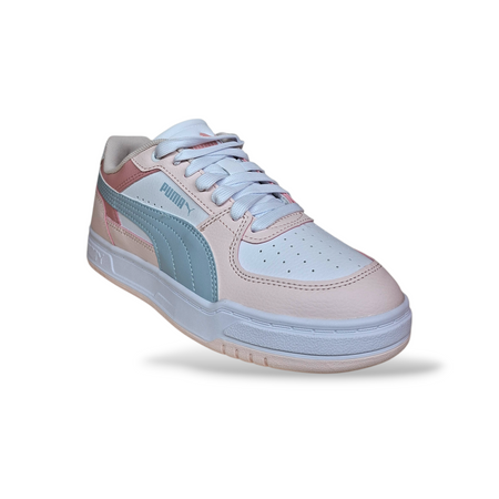 Sneakers bambina PUMA Caven rosa bianco celeste con lacci