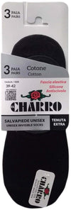 3x Fantasmino Salvapiede Unisex Charro Tinta Unita Confezione 3 Paia