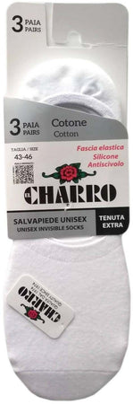 3x Fantasmino Salvapiede Unisex Charro Tinta Unita Confezione 3 Paia